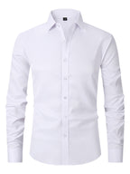 Herrenhemd Slim Fit mit Kontrastknöpfen und Langarm – Leonardo
