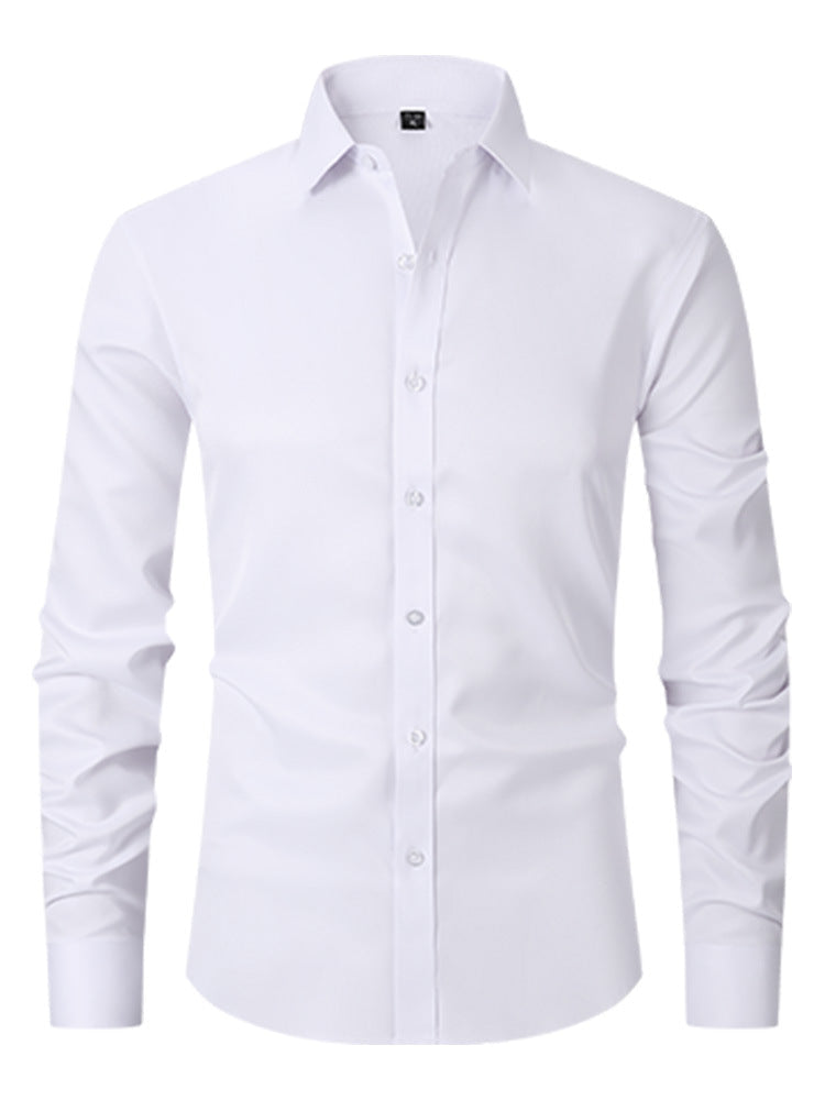 Herrenhemd Slim Fit mit Kontrastknöpfen und Langarm – Leonardo