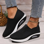 Sneaker Damen Slip-on mit Luftkissensohle und Strick-Obermaterial – Rossella