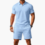 Herren Sommer Set mit Poloshirt und Shorts aus Piqué – Marcello