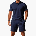 Herren Sommer Set mit Poloshirt und Shorts aus Piqué – Marcello