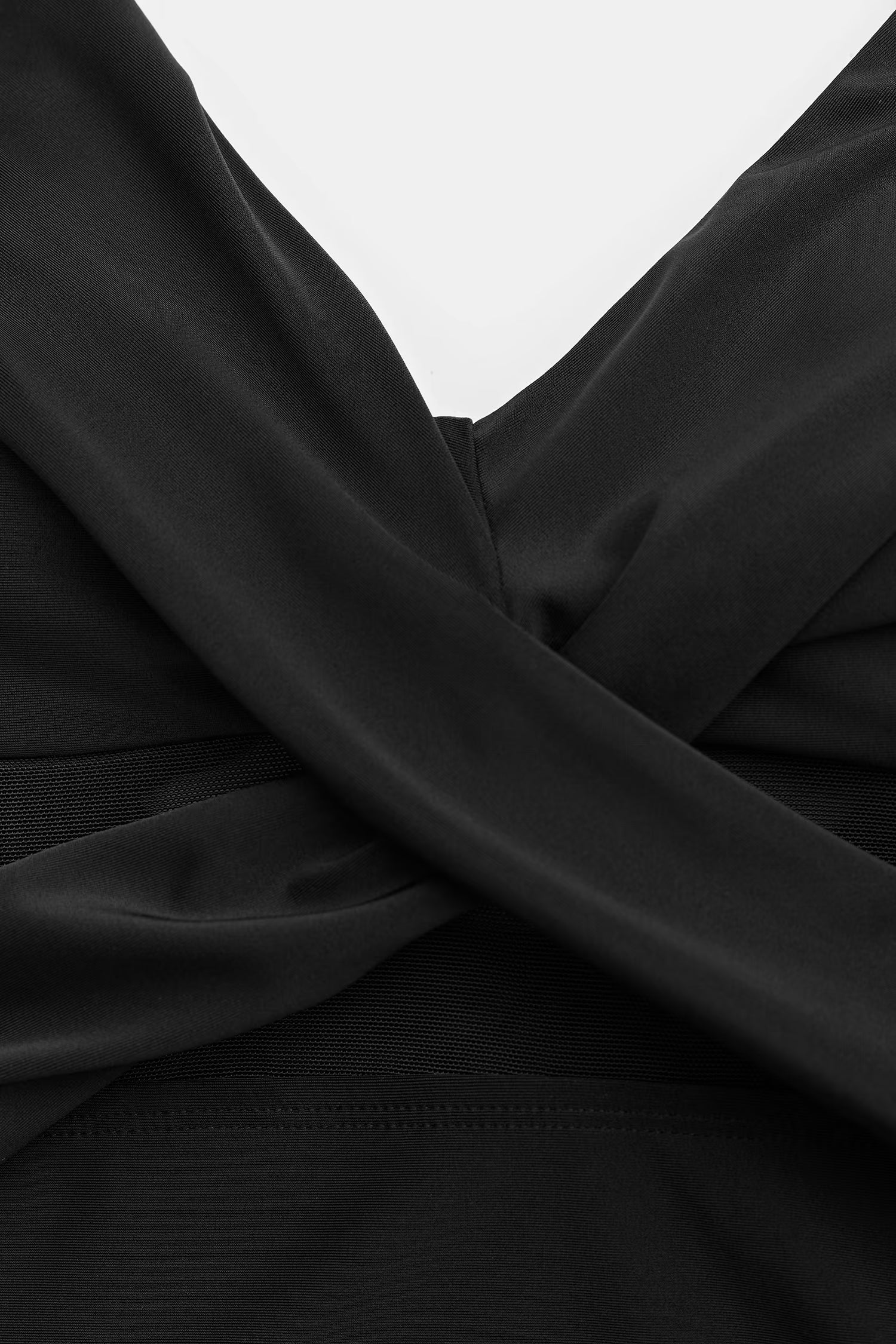 Badeanzug Damen mit Mesh-Einsatz und Überkreuz-Detail – Valentina