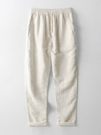 Herren Leinen Set mit Kurzarmhemd und Matching-Hose – Giacomo