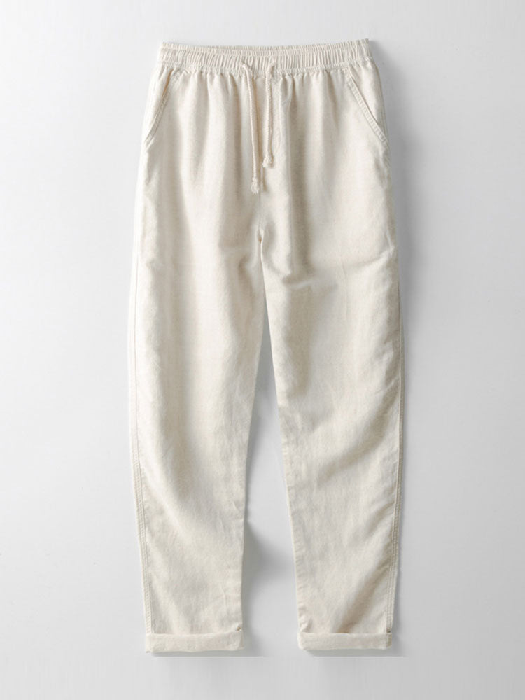Herren Leinen Set mit Kurzarmhemd und Matching-Hose – Giacomo