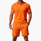 Herren Sommer Set mit Poloshirt und Shorts aus Piqué – Marcello