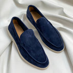 Loafer Herren aus Wildleder mit weißer Sohle – Edoardo