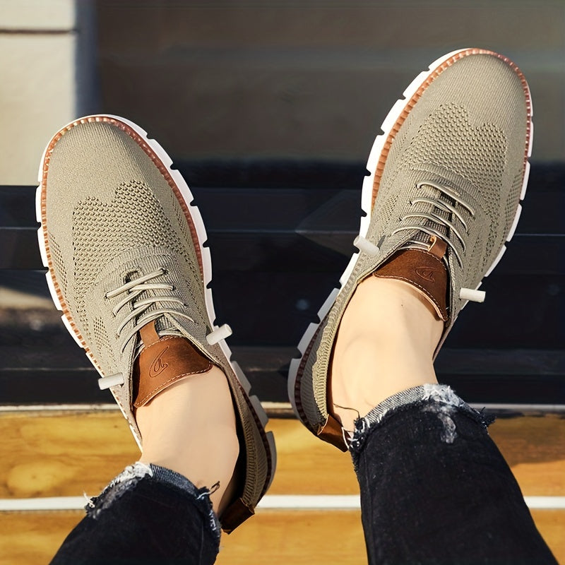 Sneaker Herren mit Ripp-Strick-Obermaterial und Kontrastsohle – Ottavio
