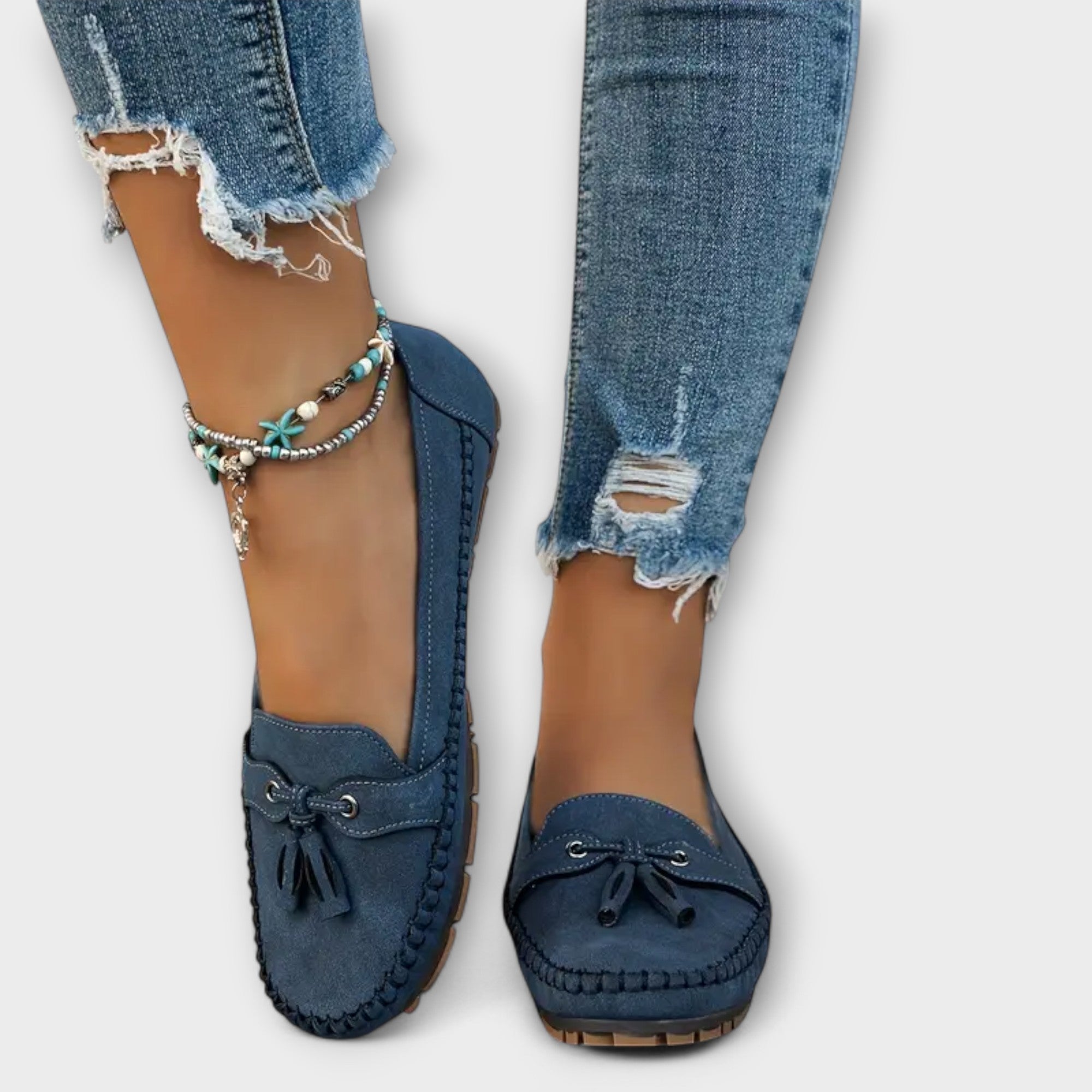 Loafer Damen mit Quastendetail und Wildlederoptik – Victorine