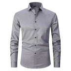 Herrenhemd Slim Fit mit Kontrastknöpfen und Langarm – Leonardo