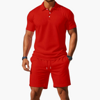 Herren Sommer Set mit Poloshirt und Shorts aus Piqué – Marcello