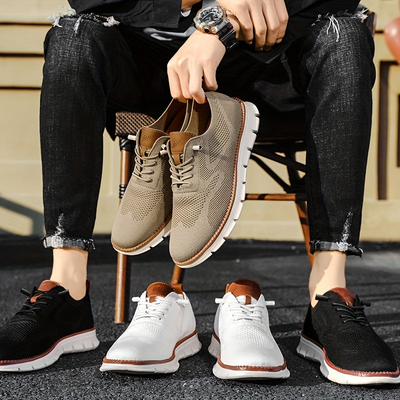 Sneaker Herren mit Ripp-Strick-Obermaterial und Kontrastsohle – Ottavio