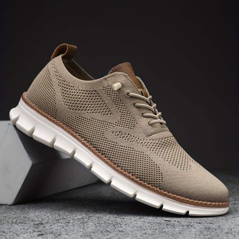 Sneaker Herren mit Ripp-Strick-Obermaterial und Kontrastsohle – Ottavio
