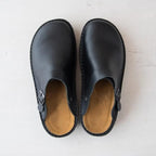 Clogs Herren mit Vintage-Lederoptik und verstellbarer Schnalle – Brunhilde
