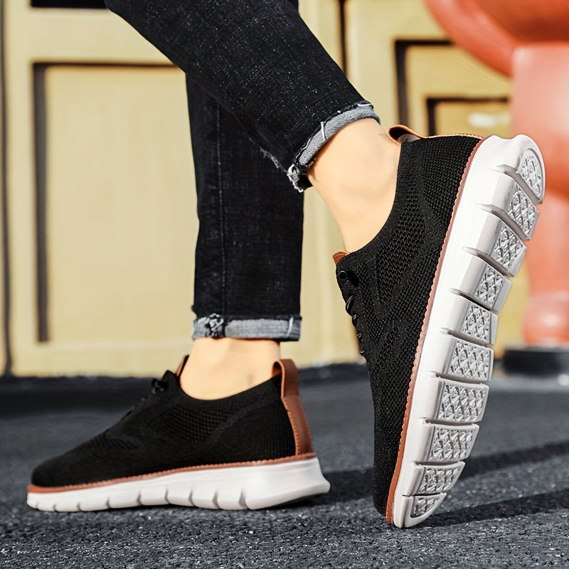 Sneaker Herren mit Ripp-Strick-Obermaterial und Kontrastsohle – Ottavio