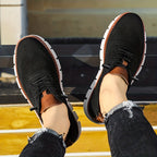 Sneaker Herren mit Ripp-Strick-Obermaterial und Kontrastsohle – Ottavio
