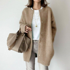 Cardigan Damen mit Oversized-Schnitt und Kaschmiroptik – Leonora