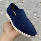 Loafer Herren aus Wildleder mit weißer Sohle – Edoardo