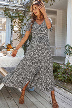 Midikleid Damen mit Ditsy-Blumen-Print und Kordelzug-Taille – Louisette
