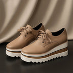 Plateau-Sneaker Damen mit Schnürung und strukturierter Keilsohle – Arabella