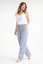 Leinenhose Damen mit Tunnelzugbund und Straight-Leg-Schnitt – Fiammetta