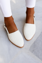 Pantoletten Damen mit Flechtmuster und spitzer Zehenpartie – Mirabelle
