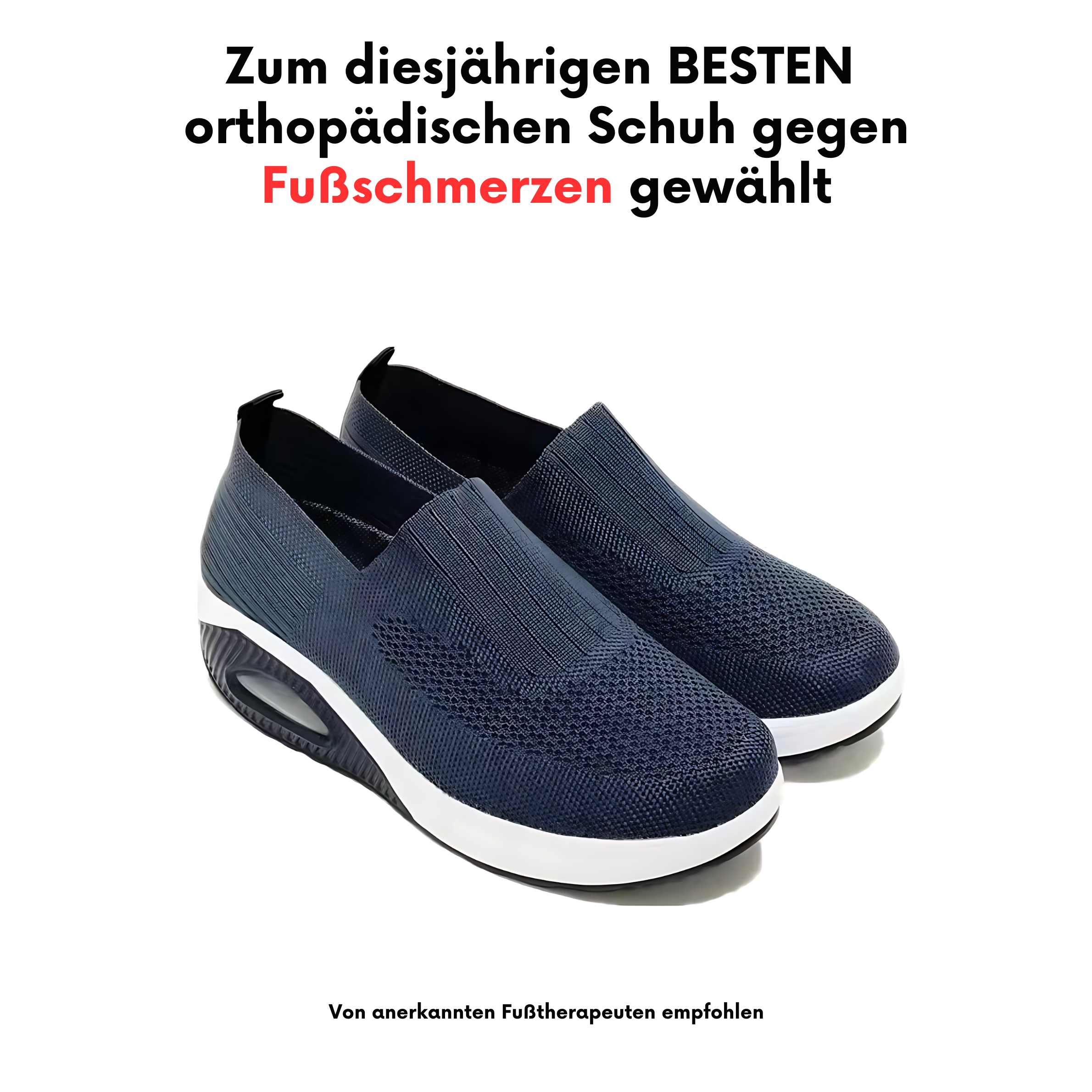 Sneaker Damen Slip-on mit Luftkissensohle und Strick-Obermaterial – Rossella