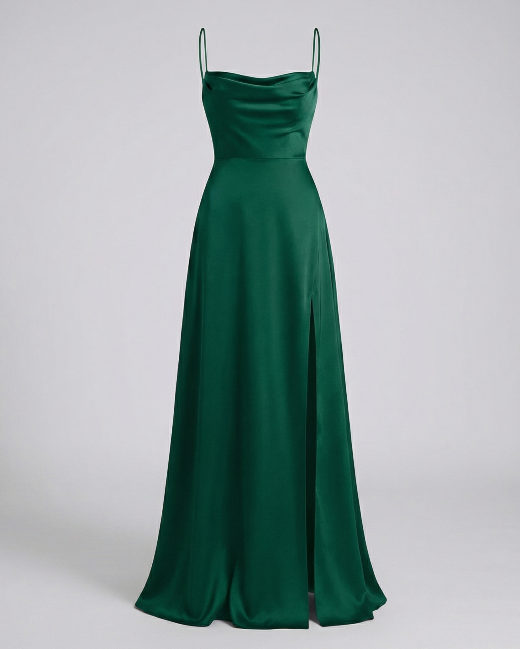 Abendkleid Damen mit Wasserfallausschnitt und seitlichem Schlitz – Vivienne