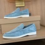 Loafer Herren aus Wildleder mit weißer Sohle – Edoardo