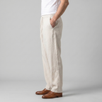 Leinenhose Herren mit Baggy-Schnitt und elastischem Tunnelzugbund – Emanuele