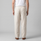 Leinenhose Herren mit Baggy-Schnitt und elastischem Tunnelzugbund – Emanuele