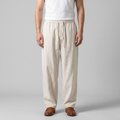 Leinenhose Herren mit Baggy-Schnitt und elastischem Tunnelzugbund – Emanuele