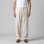 Leinenhose Herren mit Baggy-Schnitt und elastischem Tunnelzugbund – Emanuele