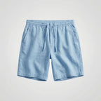 Leinenshorts Herren mit elastischem Kordelzugbund und Seitentaschen – Fiorenzo