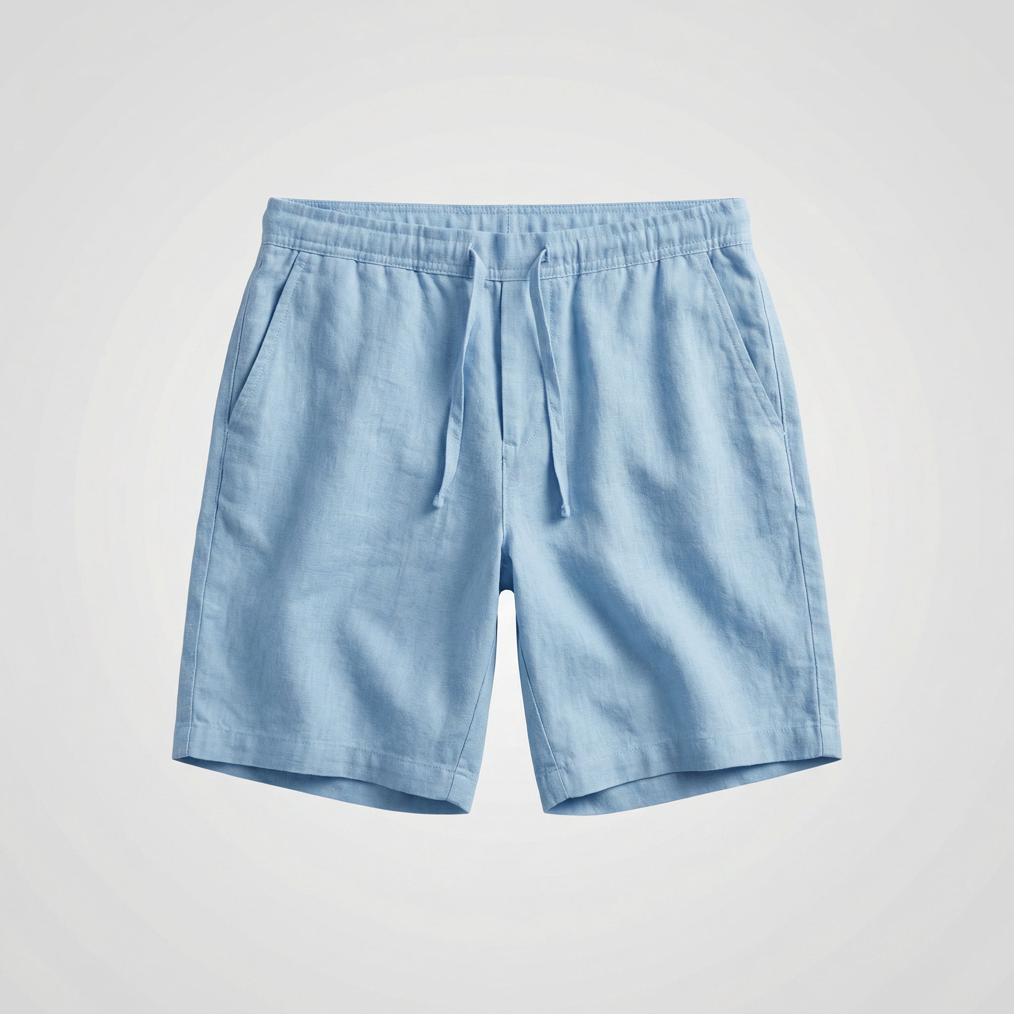 Leinenshorts Herren mit elastischem Kordelzugbund und Seitentaschen – Fiorenzo