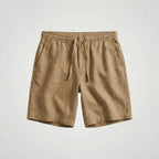 Leinenshorts Herren mit elastischem Kordelzugbund und Seitentaschen – Fiorenzo