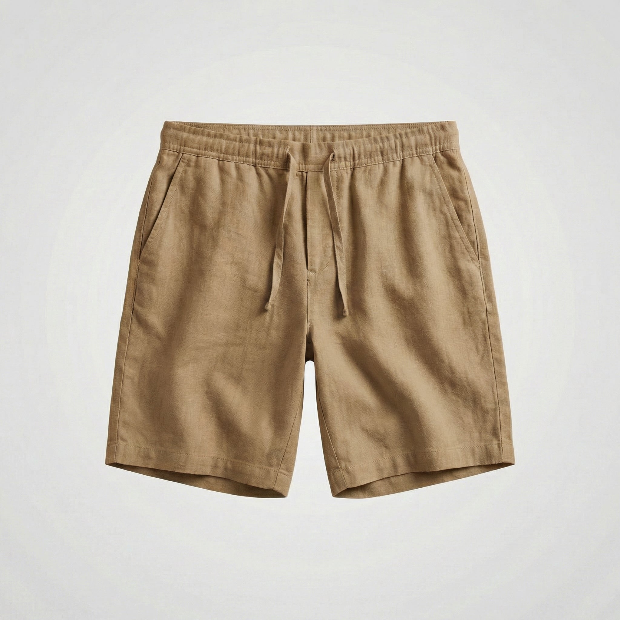Leinenshorts Herren mit elastischem Kordelzugbund und Seitentaschen – Fiorenzo