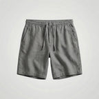 Leinenshorts Herren mit elastischem Kordelzugbund und Seitentaschen – Fiorenzo