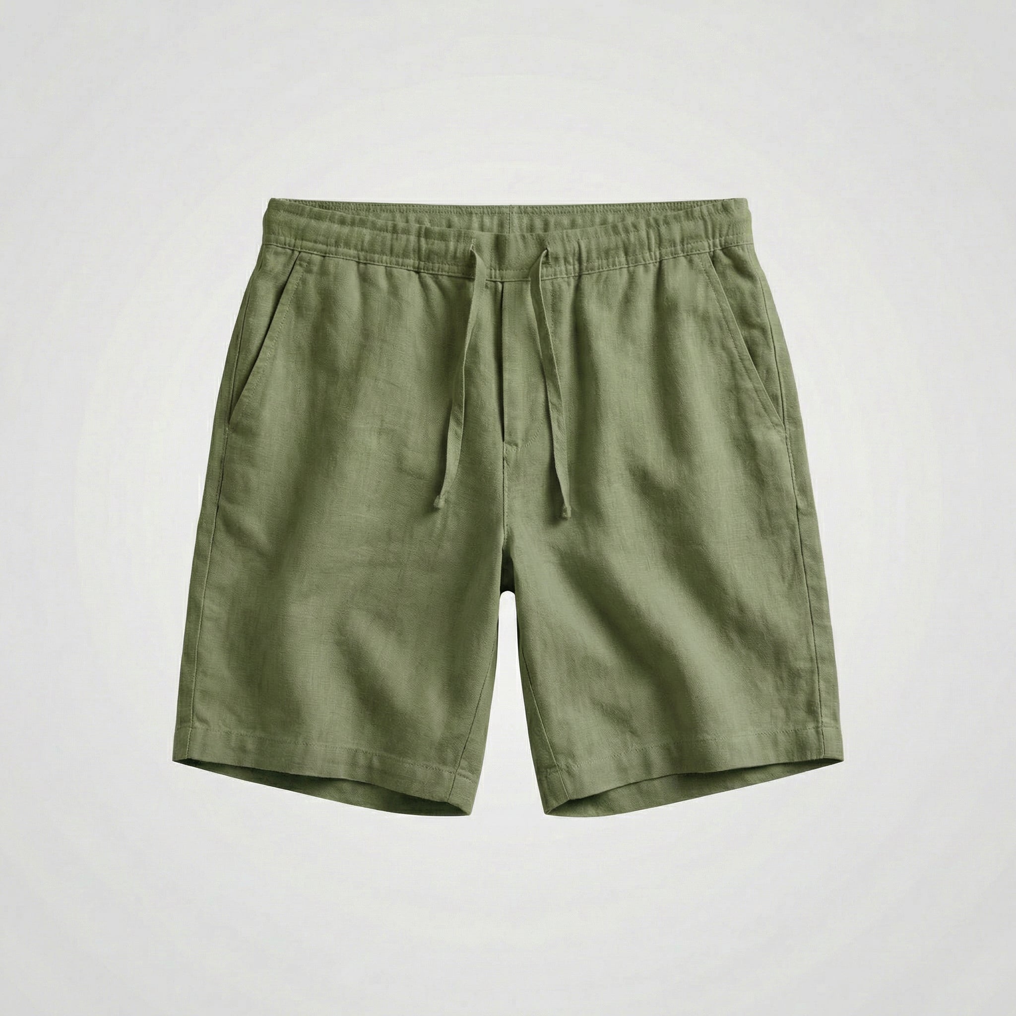 Leinenshorts Herren mit elastischem Kordelzugbund und Seitentaschen – Fiorenzo