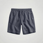 Leinenshorts Herren mit elastischem Kordelzugbund und Seitentaschen – Fiorenzo