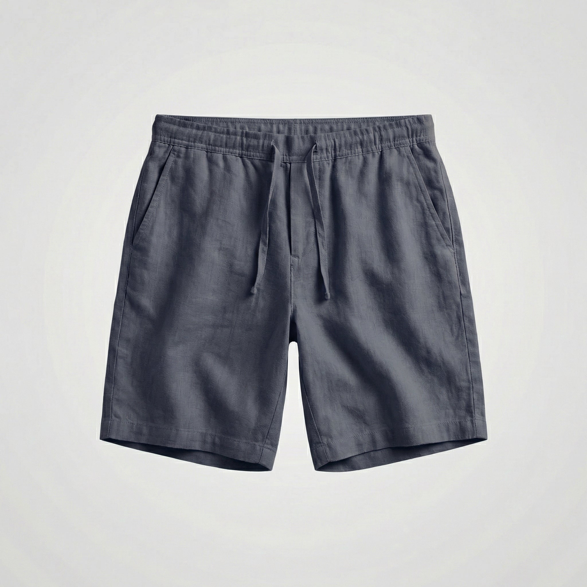 Leinenshorts Herren mit elastischem Kordelzugbund und Seitentaschen – Fiorenzo