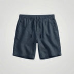 Leinenshorts Herren mit elastischem Kordelzugbund und Seitentaschen – Fiorenzo
