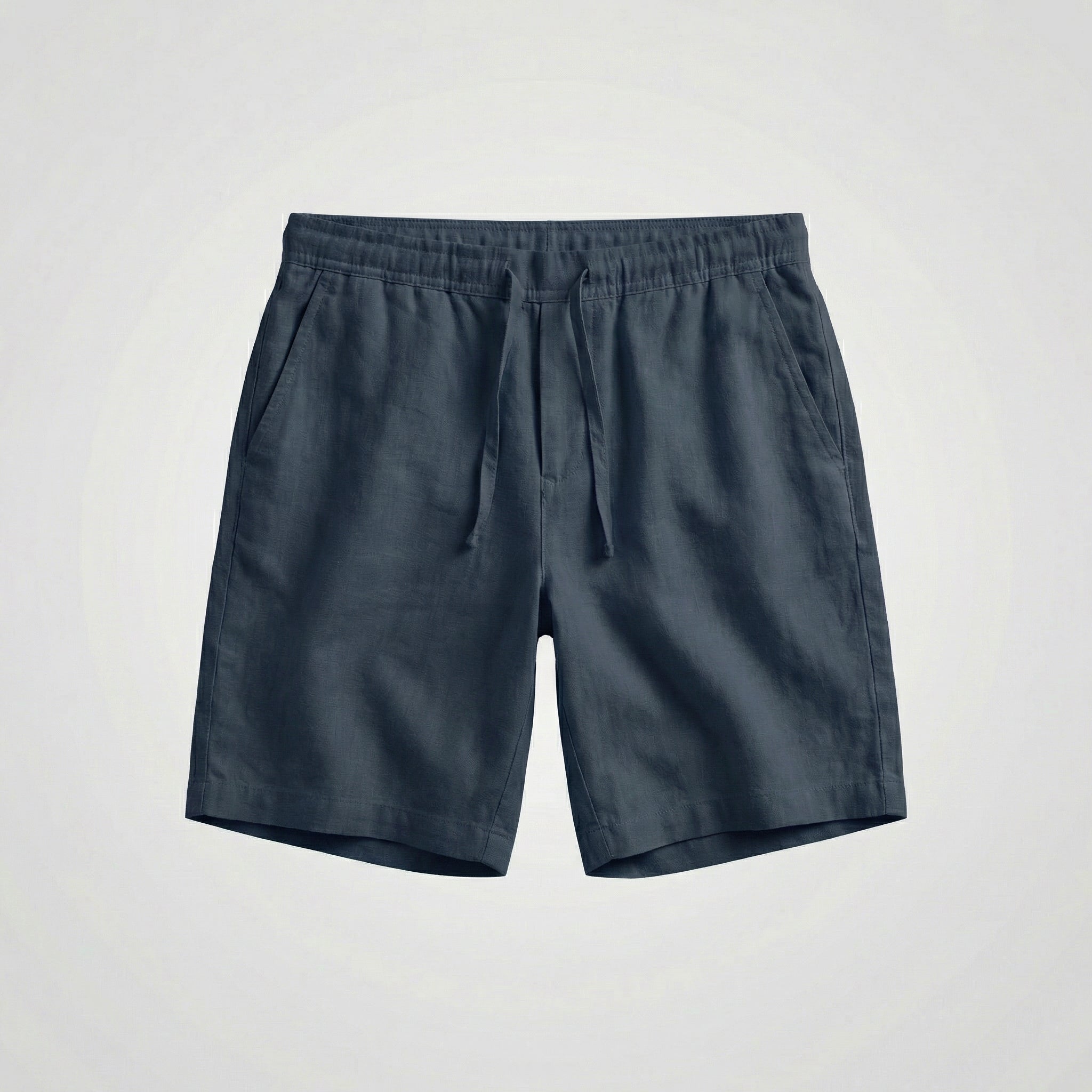 Leinenshorts Herren mit elastischem Kordelzugbund und Seitentaschen – Fiorenzo