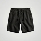 Leinenshorts Herren mit elastischem Kordelzugbund und Seitentaschen – Fiorenzo