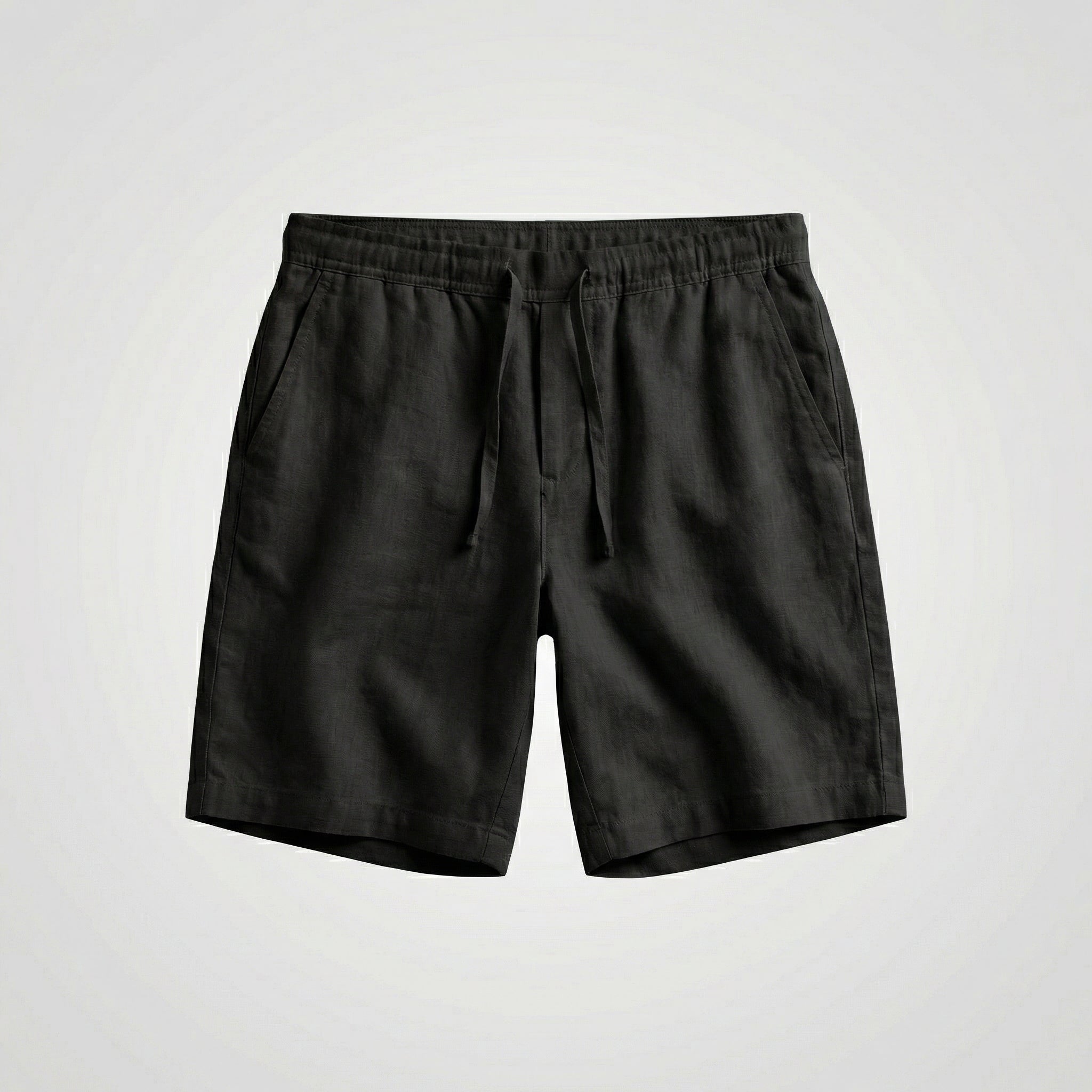 Leinenshorts Herren mit elastischem Kordelzugbund und Seitentaschen – Fiorenzo