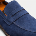 Penny Loafer Herren mit Wildlederoptik und klassischem Sattelriemen – Edoardo