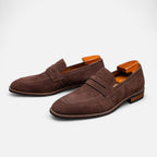 Penny Loafer Herren mit Wildlederoptik und klassischem Sattelriemen – Edoardo