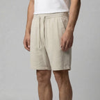 Leinenshorts Herren mit Streifen-Print und elastischem Kordelzugbund – Bernardo