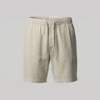 Leinenshorts Herren mit Streifen-Print und elastischem Kordelzugbund – Bernardo