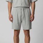Leinenshorts Herren mit Streifen-Print und elastischem Kordelzugbund – Bernardo