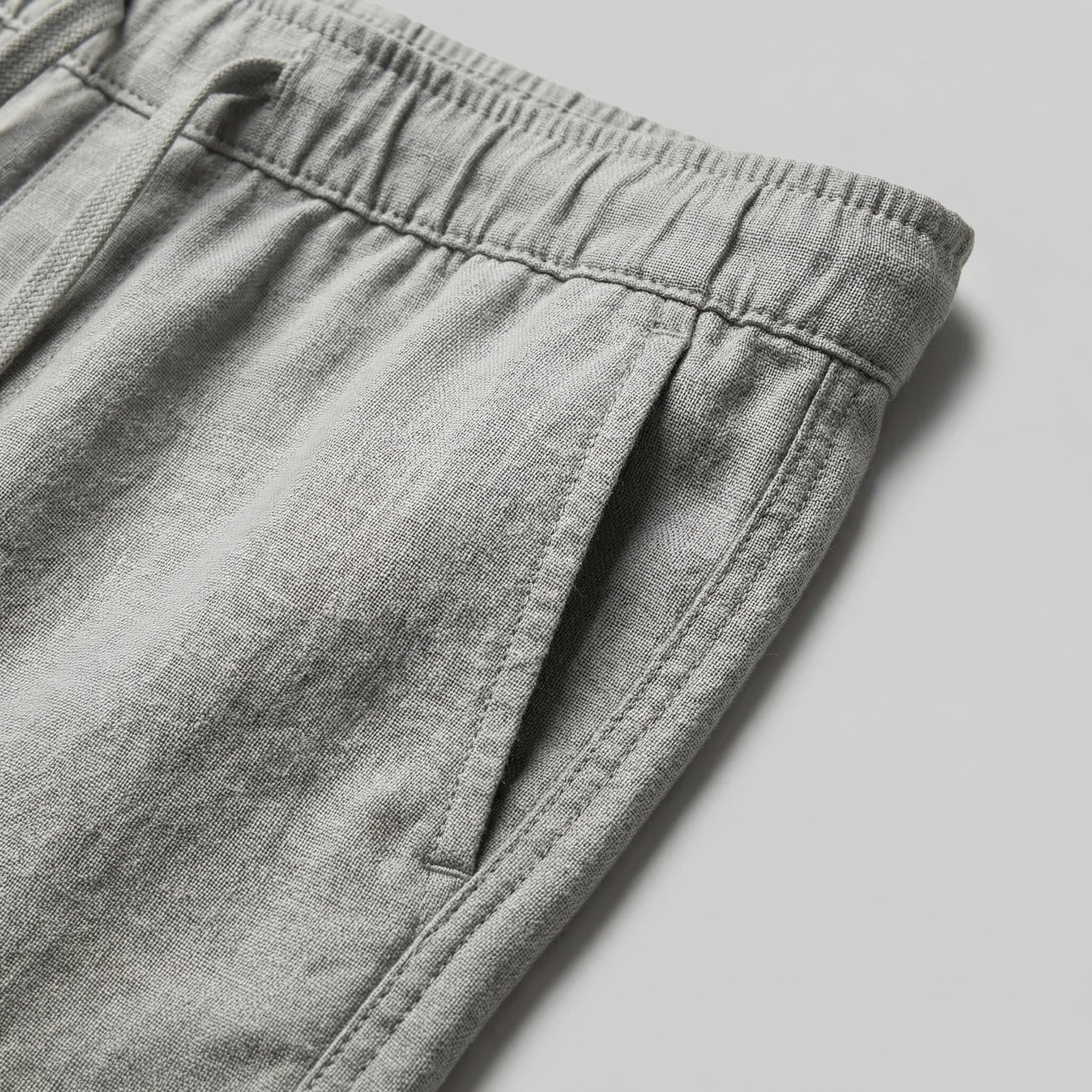 Leinenshorts Herren mit Streifen-Print und elastischem Kordelzugbund – Bernardo